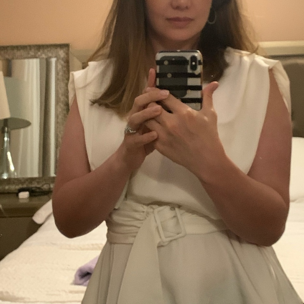 Express cream white blouse